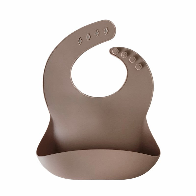 brown silicon bib