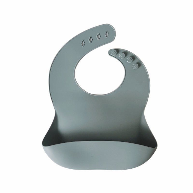 Blue silicon bib