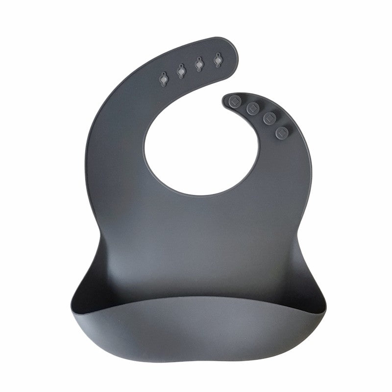 Grey silicon bib